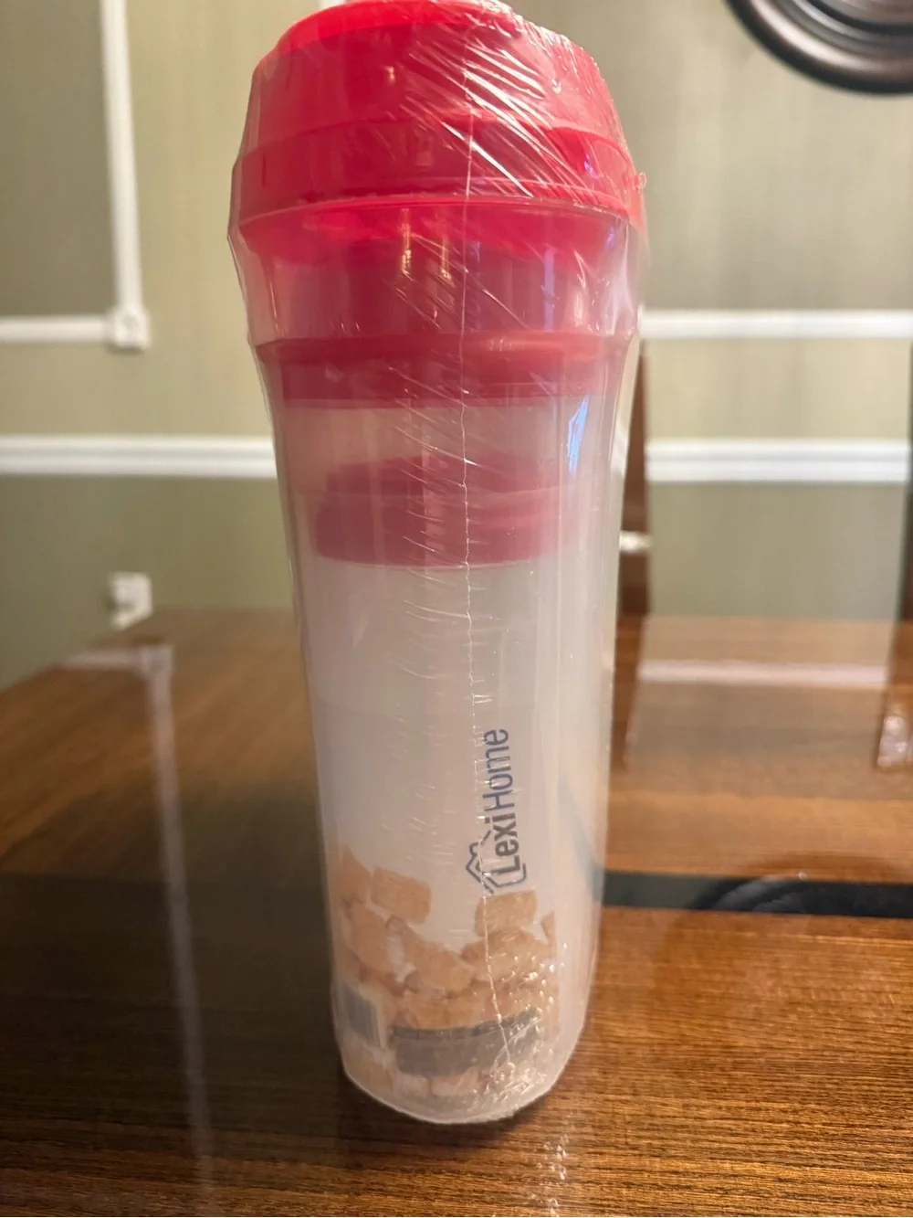iHome Clear Cereal Storage Canisters with Bright Red Lids - 3pc Set
